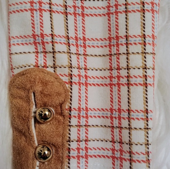 Janie and Jack Button-Cuff Plaid Ponte Pant EUC - Picture 4 of 7